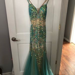 Turquoise Evening gown